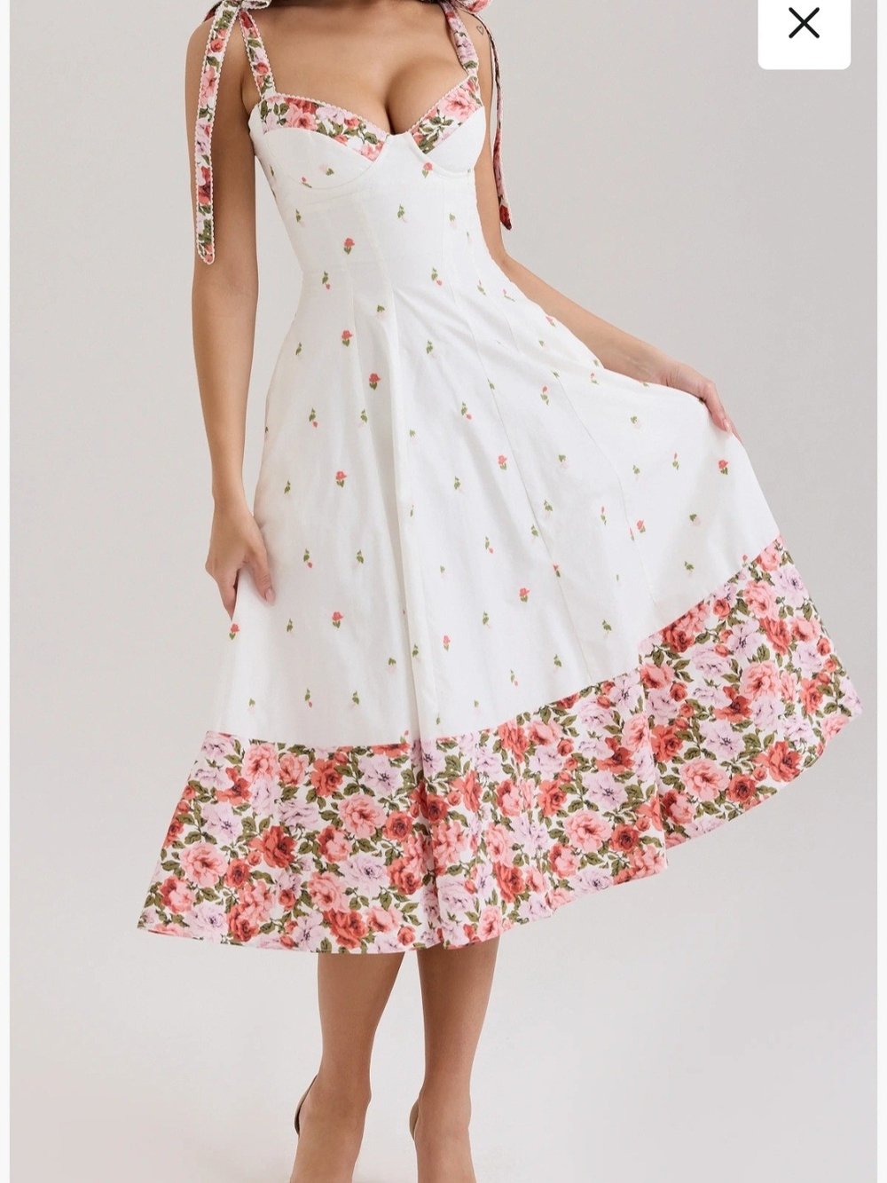 Emely Embroidered Cotton Midi Sundress